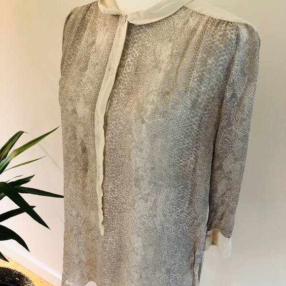 WILFRED SILK SNAKESKIN BLOUSE